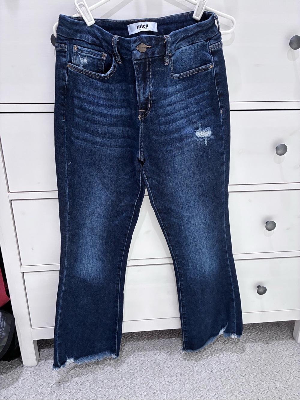 When in Rome Kick Flare Crop Mica Jeans (Dark Wash) - Picture 2 of 9